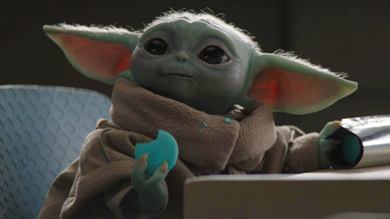 Baby Yoda On A Hoverboard 😂