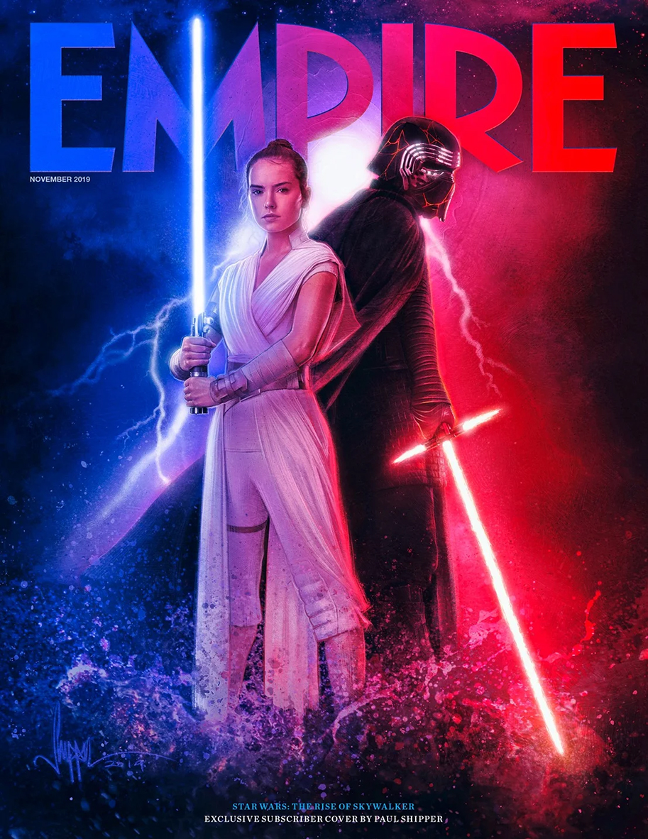 Star Wars: The Rise of Skywalker, Empire, Kylo Ren, Rey, Daisy Ridley, Adam Driver