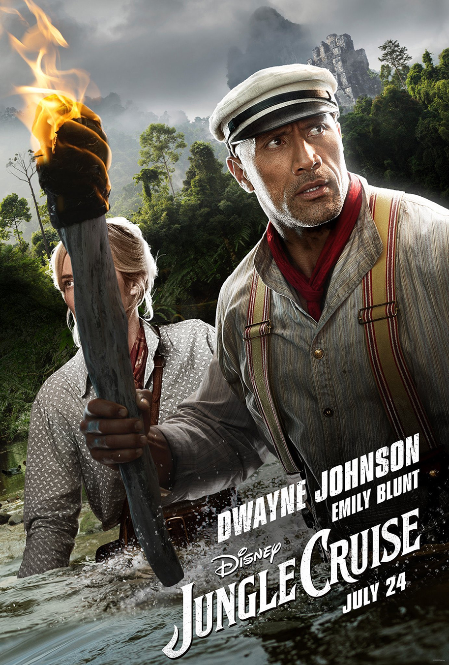 Jungle Cruise, Dwayne Johnson, Emily Blunt, poster