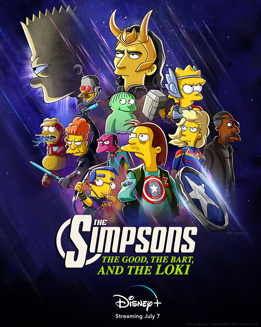 The Simpsons, Marvel, Loki, Disney+, poster