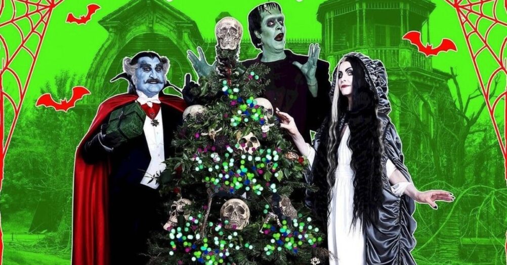 Writer/director Rob Zombie gives another look at his version of Herman, Lily, and Grandpa in a scary Christmas card from The Munsters.