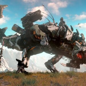 Robotic dinosaurs roam the post-apocalyptic countryside in Horizon Zero Dawn, a video game that's getting a TV series adaptation at Netflix