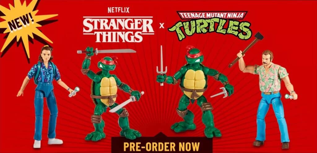 Stranger Things Teenage Mutant Ninja Turtles Crossover Action