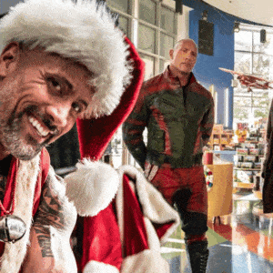 See Dwayne Johnson And JK Simmons In Rock Star Santa Gear For Red One