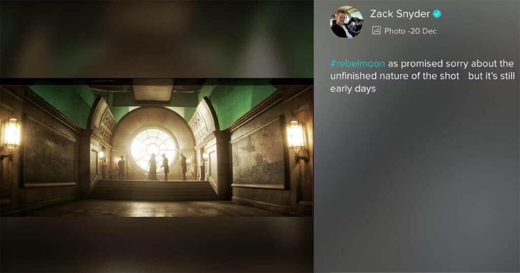 Zack Snyder sugere que Rebel Moon terá cenário de neve em novas fotos •  Portal Zack Snyder BR