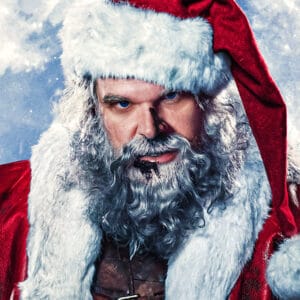 David Harbour is celebrating the holidays and showing off the fact that the Violent Night 2 script is now in his hands