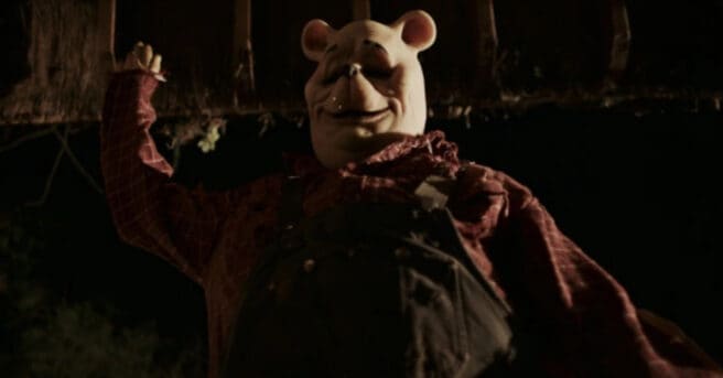 The Horrific Winnie the Pooh in Winnie the Pooh: Blood and Honey (2023).