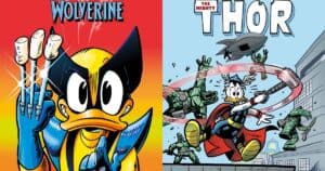 Donald Duck and other Disney characters gain the powers of Marvel superheroes like Wolverine and Thor in upcoming What If comic books