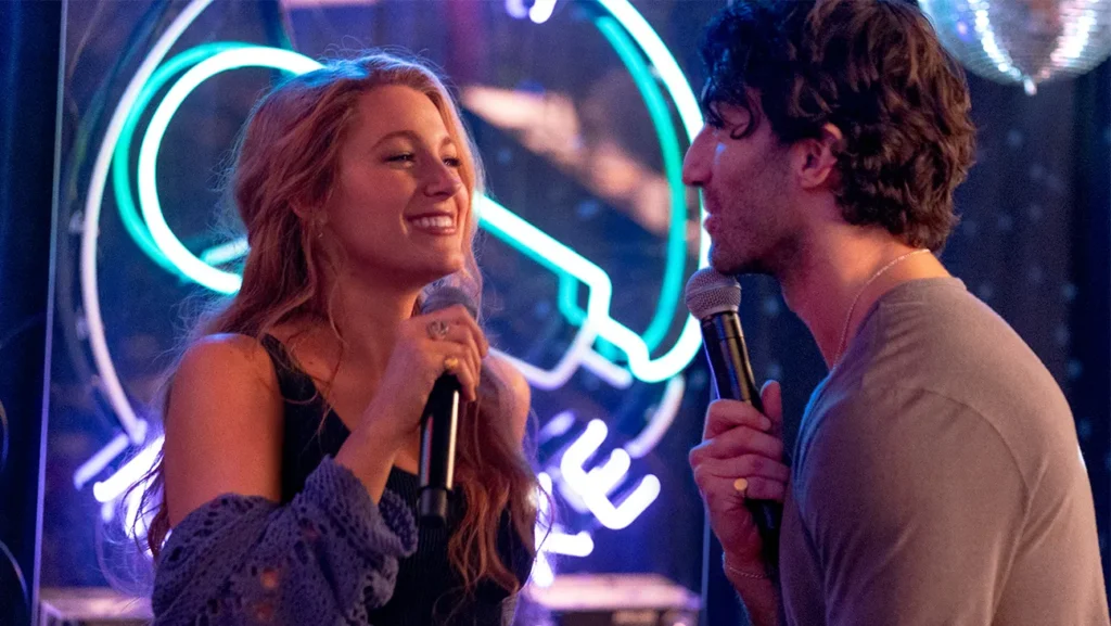 Justin Baldoni e Blake Lively in It Ends With Us (2024).