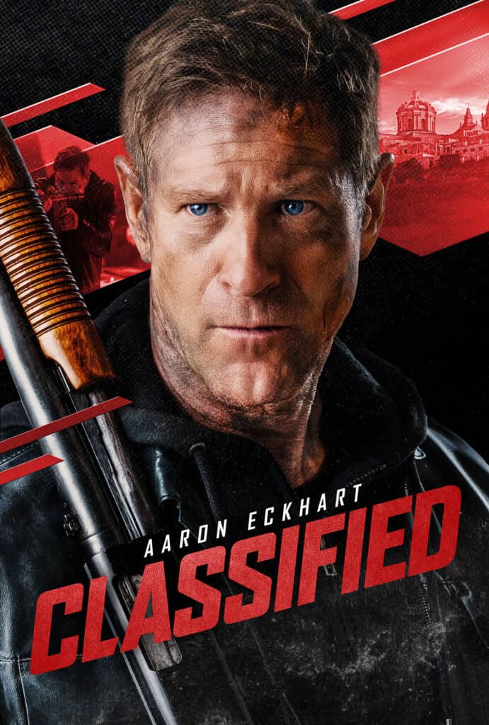 Classified trailer finds Aaron Eckhart and Abigail Breslin uncovering dark secrets about a CIA hitman’s targets