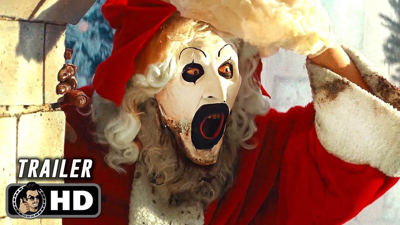 Terrifier 3 audience reaction trailer describes the film as disgusting, scary, depraved, traumatizing