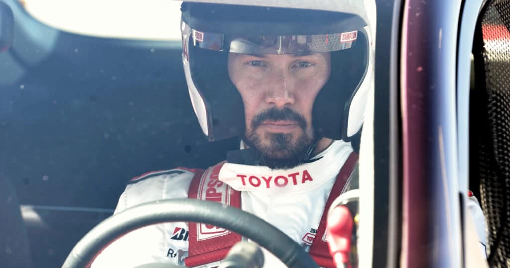 Keanu Reeves rallies to finish his first pro auto race after spinning out