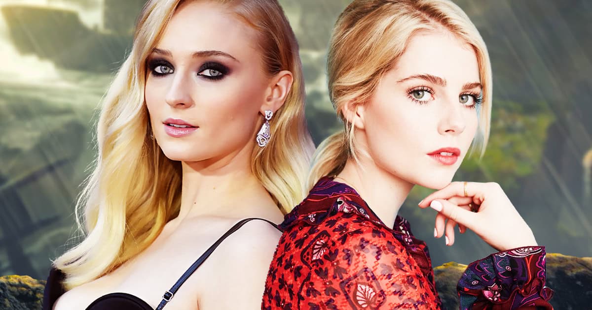 Sophie Turner, Lucy Boynton testing for Tomb Raider sequence