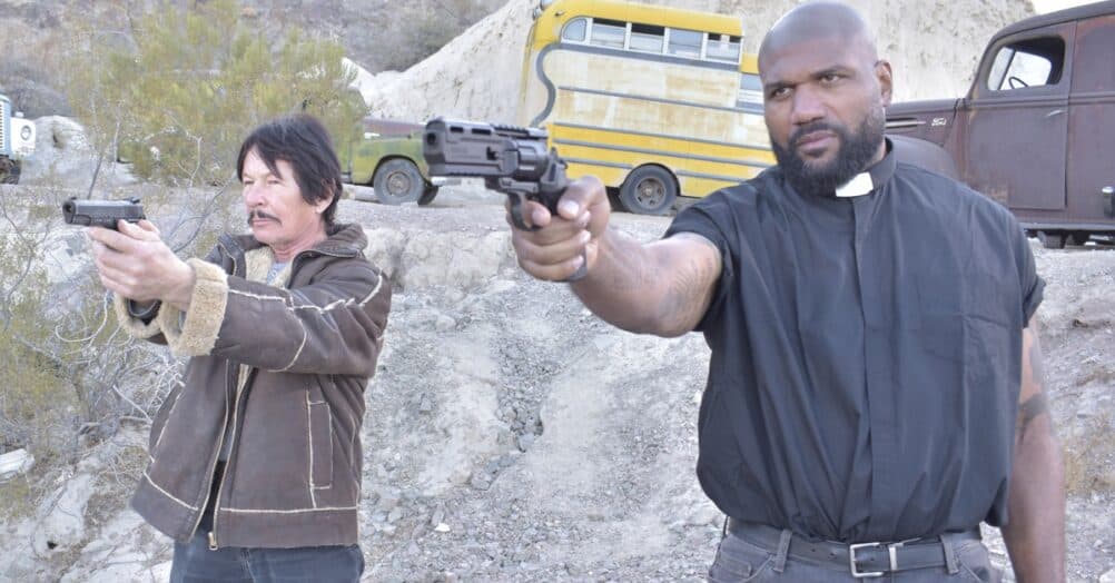 Robert Bronzi and Quinton "Rampage" Jackson star in the action thriller The Caretaker, now filming in Nevada