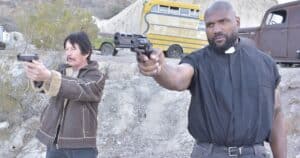 Robert Bronzi and Quinton "Rampage" Jackson star in the action thriller The Caretaker, now filming in Nevada