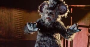 A new image from the horror movie Screamboat shows a little killer that was inspired by Streamboat Willie / Mickey Mouse